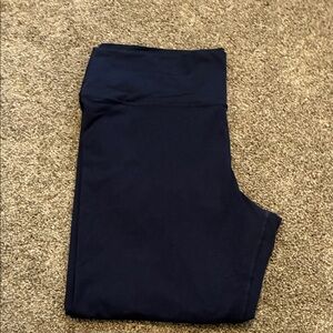 aerie Navy Blue Fold-Over Waist Leggings